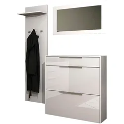 Garderoben-Set BORCHARDT MÖBEL, schwarz (schwarz matt), Spanplatte, Kastenmöbel-Sets