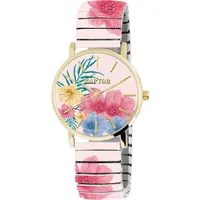Raptor Damenarmbanduhr Frida Kahlo Edition mit Zugband (Hellpink)