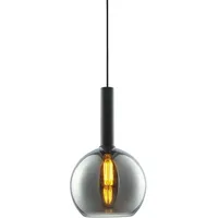 ISOLED Pendelleuchte, black round Glas, E27, 25cm, 50-300cm, exkl. Baldachin