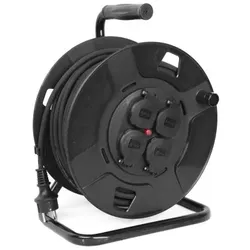 Lex Outdoor Kabeltrommel 50m IP44 Verlängerungskabel Kabelrolle Haushalt Wärmeschutz : 50 Meter