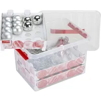 SUNWARE Q-Line Weihnachtsbox 22 L 1-tlg. transparent/rot