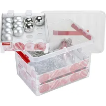 SUNWARE Q-Line Weihnachtsbox 22 L 1-tlg. transparent/rot