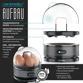 Arendo Wasserkocher 1,5 l Grau