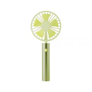 REMEMBER Handventilator Flow Lime mit USB - Aluminiumgriff mit 3 Geschwindigkeitsstufen