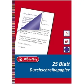 Herlitz Durchschreibepapier A4 25 g/m2 25 Blatt