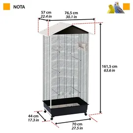 Ferplast Vogelkäfig Nota 161,5 x 0 x 0 cm weiß