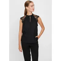 Vero Moda Vmmilla SL LACE Tee Ga Noos Schwarz