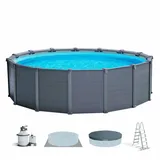 Intex Graphite Frame Swimming Pool Set 478 x 124 cm inkl. Filterpumpe