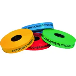 KELMAPLAST Trassen-Warnband 250 m Acht. Hochspannungskabel gelb