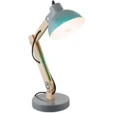 GLOBO Lighting - Holz Tischleuchte dimmbar mit Fernbedienung LED Nachttischleuchte Schlafzimmerlampe verstellbar, rgb Farbwechsel 8,5 w 806 lm 3000K