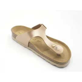 ROHDE Damen Zehentrenner Pantolette Metallic-Optik Alba 5600, Größe:39 EU,