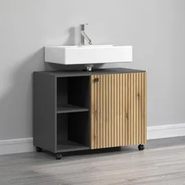 trendteam Waschbeckenunterschrank 80 x 64 cm Grau