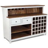 DESIGN DELIGHTS Barschrank 150 x 110 x 55 cm Weiß
