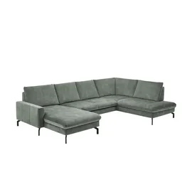 meinSofa Wohnlandschaft aus Mikrofaser Grace ¦ türkis/petrol ¦ Maße (cm): B: 337 H: 89 T: 220.0