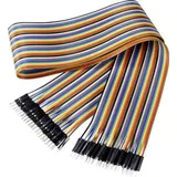 Renkforce Jumper-Kabel Arduino, Banana Pi, Raspberry Pi® [40x Drahtbrücken-Stecker - 40x Drahtbrücken-Stecker] 60.00cm