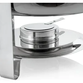 Mahlzeit Edelstahl Chafing Dish rund 4,5 Liter, Warmhaltebehälter Essen, Speisenwärmer, Rechaud - Mahlzeit