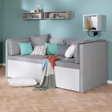 Paidi Jugendbett Flynn 100 x 200 cm Holz grau, weiß