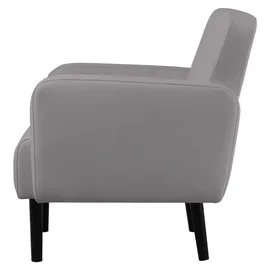 MEET Sessel Lisboa Kunstleder 71 x 83 x 55 cm Grau/Schwarz