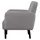 MEET Sessel Lisboa Kunstleder 71 x 83 x 55 cm Grau/Schwarz