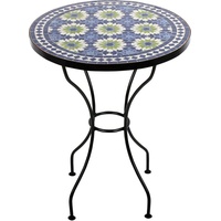 Marokkanischer Mosaiktisch orientalischer Tisch Bistrotisch Gartentisch 60cm Ira