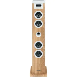 Thomson DS121CD Bluetooth Sound Tower mit CD-Player 60 W), Holz