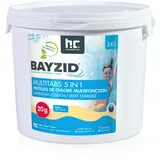 BAYZID 5 in 1 Multitabs Pool 20g - 4 x 5 kg - Chlortabletten für Pool 20g - 5-Phasen Pflege & Reinigung - Made in Europe - Für kristallklares Poolwasser