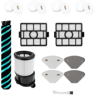17 Stück Zubehör für Shark Akku Staubsauger IP3251EUT IP3251 IP3251C IP3252, Akkusauger Filter Ersatzteile, Staubsauger Zubehör Rollenbürste Filterschwämme HEPA-Filter