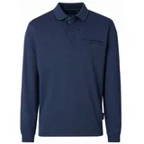 CasaModa Langarm-Poloshirt Poloshirt Langarm blau XXL
