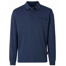 CasaModa Langarm-Poloshirt Poloshirt Langarm blau XXL