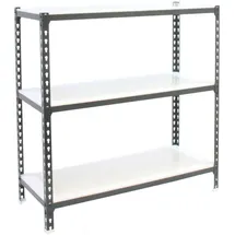 Proregal Schwerlastregal Small Metal Shark HxBxT 100 x 110 x 50 cm Fachlast 200 kg Anthrazit-Weiß