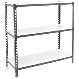 Proregal Schwerlastregal Small Metal Shark HxBxT 100 x 110 x 50 cm Fachlast 200 kg Anthrazit-Weiß