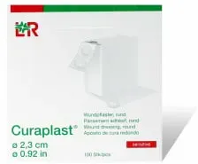 Curaplast® sensitive Wundpflaster rund, Ø 2,3 cm 400432 , 1 Packung = 1 Rolle à 100 Stück