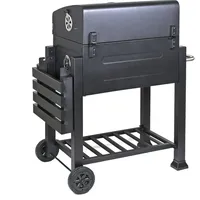 Wiltec Wiltec, Holzkohlegrill, BBQ Grillwagen (60 cm)