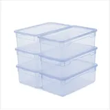 Rotho Aufbewahrungsbox 33,5 x 19 x 11 cm 6-tlg. transparent/blau/weiß