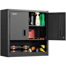 Vevor Hängeschrank Stahl 762 x 305 x 762 mm schwarz abschließbar