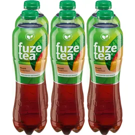 Fuze Tea Schwarzer Tee Pfirsich 1,25 Liter, 6er Pack