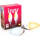 Innr Smarte LED-Glühbirne E14 Comfort, Kerzenform, 2 Stück