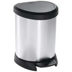 Tretabfalleimer | 5 Liter Fassungsvermögen | Metall-Optik