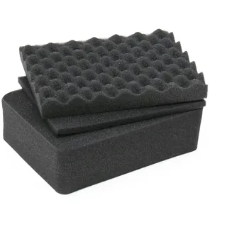 HMF ODR100 Koffereinlagen mit Rasterschaumstoff für Outdoor-Fotokoffer, 3er Set 24 x 18 cm