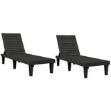 vidaXL Sonnenliegen 155 x 58 x 83 cm Schwarz