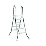 myPOOL Edelstahl Hochbeckenleiter silber 1,50 m