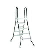 myPOOL Edelstahl Hochbeckenleiter silber 1,50 m