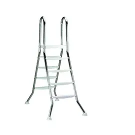 myPOOL Edelstahl Hochbeckenleiter silber 1,50 m