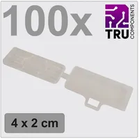 TRU Components TC-12888608 T24CA084 Zeichenträger Beschriftungsfläche: 18 x 42