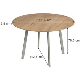 Vicco Halvar Ø 120 cm grau