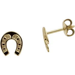 Paar Ohrstecker FIRETTI "Schmuck Geschenk Gold 333 Ohrschmuck Pferd Hufeisen", gold (gelbgoldfarben), Ohrringe, Mädchen, Gelbgold 333, Made in Germany