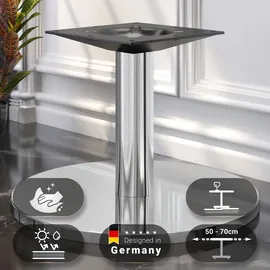 GGM Möbel Nizza Lounge Tischgestell Ø 50 cm Edelstahl Weiß