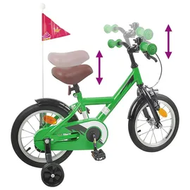 vidaXL Kinderfahrrad 16 Zoll RH 0 cm Grün