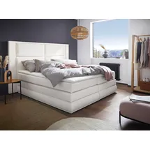 Collection AB Boxspringbett COLLECTION AB "Copenhagen", weiß, B:231cm L:215cm, Holzwerkstoff, Spanplatte, Komplettbetten, Boxspringbett, inklusive Bettkasten, Topper, wahlweise mit LED-Beleuchtung