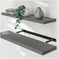 CASARIA Hängeregal 90 x 3,8 x 23 cm Grau